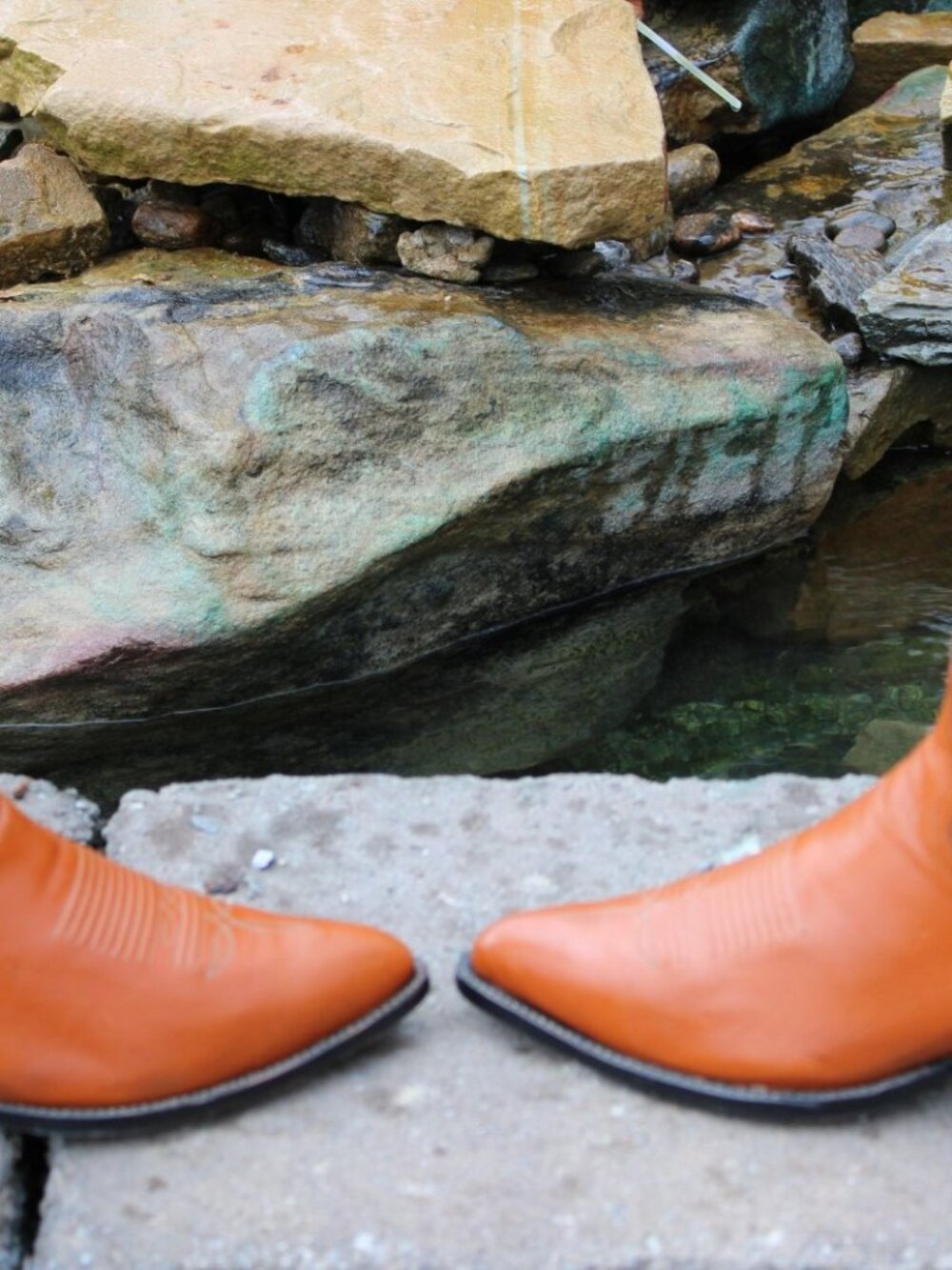 Tony Lama tangerine calfskin Men's Western Cowboy Boots Size 9.5D